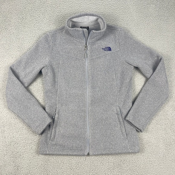 The North Face Tech Fleece‎ Sweater Womens M Gray Outdoor Hike Gorp Full Zip - Picture 1 of 7